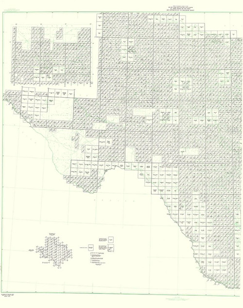 Texas West Texas Quad - USGS 1975 Poster Print by USGS USGS # TXWE0002