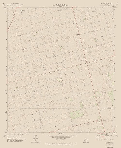 Tenmile Texas Quad - USGS 1970 Poster Print by USGS USGS # TXTM0001
