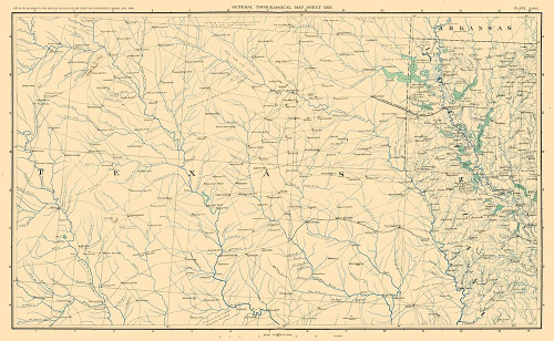 North East Texas - Bien 1895 Poster Print by Bien Bien # TXTX0004