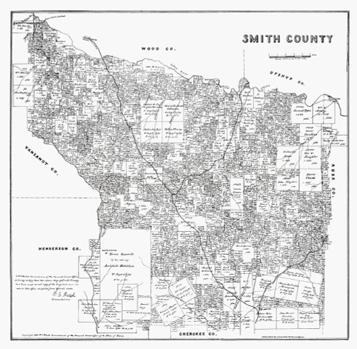 Smith County Texas - Walsh 1880  Poster Print by Walsh Walsh # TXSC0005