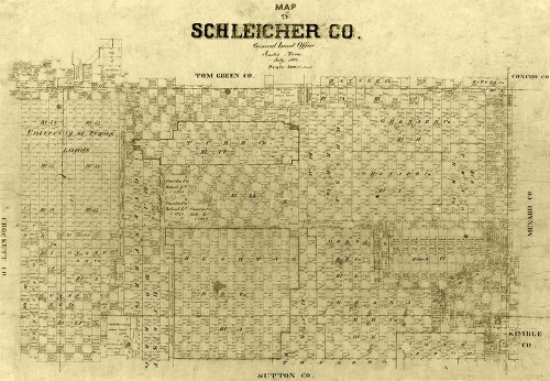 Schleicher County Texas -1887 Poster Print by Unknown Unknown # TXSC0002
