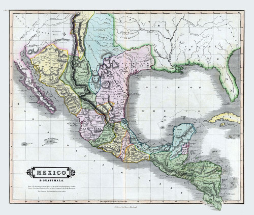 Mexico - Guatemala - Lizars 1833 Poster Print by Lizars Lizars # TXME0002