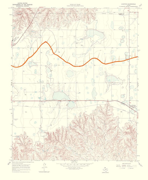 Laketon Texas Quad - USGS 1970 Poster Print by USGS USGS # TXLA0006