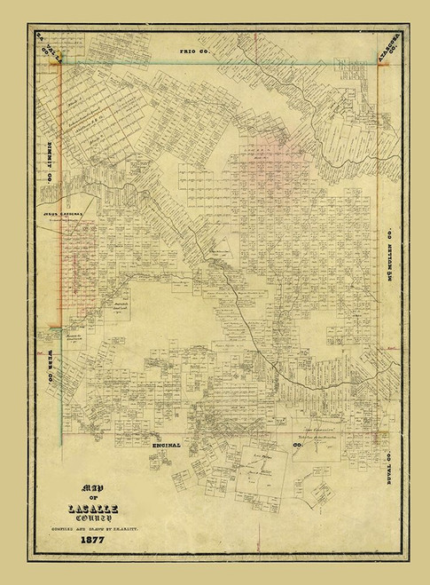 La Salle County Texas - Arlitt 1877  Poster Print by Arlitt Arlitt # TXLS0001