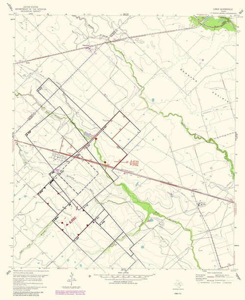 Lissie Texas Quad - USGS 1983 Poster Print by USGS USGS # TXLI0001