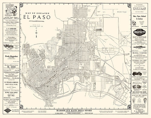 El Paso Texas - Western 1938 Poster Print by Western Western # TXEL0001