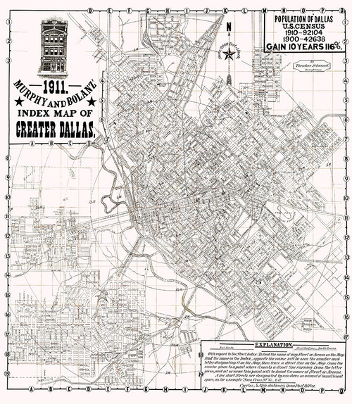 Dallas Texas - Murphy 1911 Poster Print by Murphy Murphy # TXDA0015