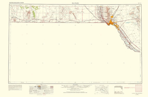 El Paso Texas Quad - USGS 1968 Poster Print by USGS USGS # TXEL0006
