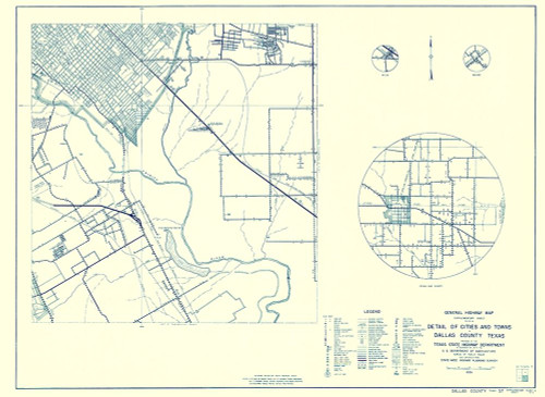 Dallas Texas Cities 4 of 4 - Highway Dept 1936 Poster Print by Highway Dept Highway Dept # TXDA0006
