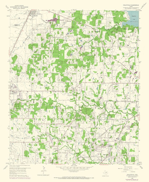 Colleyville Texas Quad - USGS 1959 Poster Print by USGS USGS # TXCT0020
