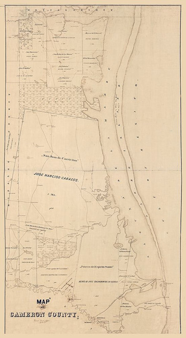 Cameron County Texas -1895 Poster Print by Unknown Unknown # TXCA0020