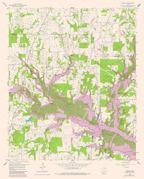 Arbala Texas Quad - USGS 1958 Poster Print by USGS USGS # TXAR0004
