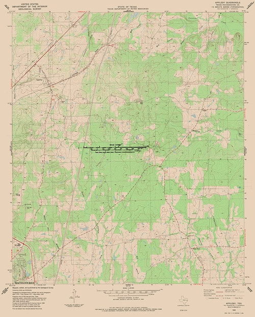 Appleby Texas Quad - USGS 1983 Poster Print by USGS USGS # TXAP0001