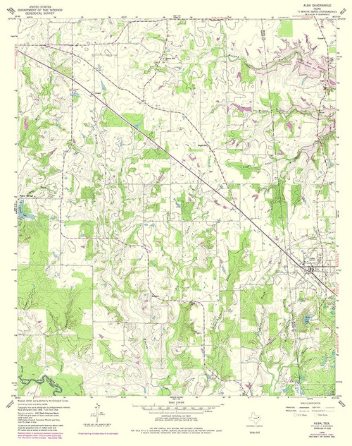 Alba Texas Quad - USGS 1958 Poster Print by USGS USGS # TXAL0010
