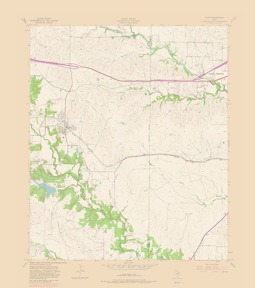 Aledo Texas Quad - USGS 1981 Poster Print by USGS USGS # TXAL0012