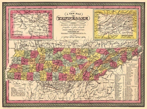 Tennessee - Thomas 1850 Poster Print by Thomas Thomas # TNZZ0003