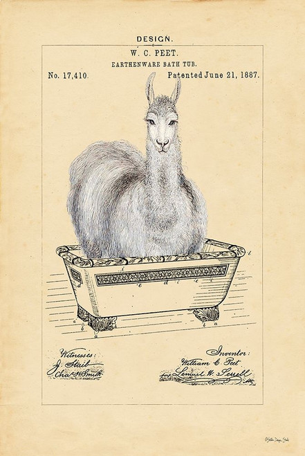 Llama in Tub Poster Print by Stellar Design Studio Stellar Design Studio # SDS455