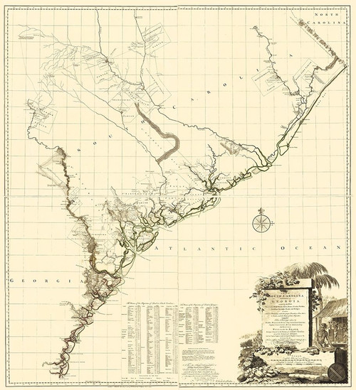 South Carolina, Part of Georgia - Jefferys 1757 Poster Print by Jefferys Jefferys # SCZZ0008