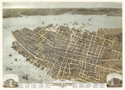 Charleston South Carolina - Drie 1872 Poster Print by Drie Drie # SCCH0004