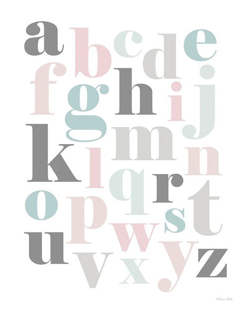 Softly Colored Alphabet Poster Print by Susan Ball # SB803