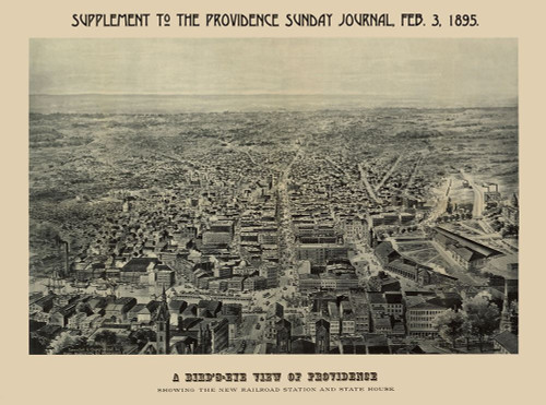 Providence Rhode Island - Chapin 1895 Poster Print by Chapin Chapin # RIPR0002