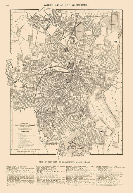 Providence  Rhode Island - Reynold 1921 Poster Print by Reynold Reynold # RIPR0004