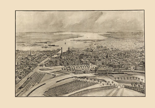 Providence Rhode Island - Mason 1896 Poster Print by Mason Mason # RIPR0003