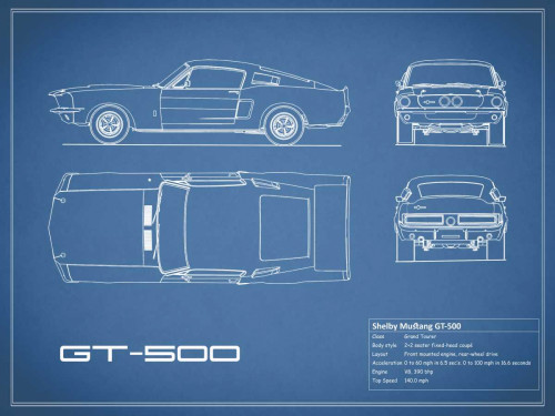 Ford Mustang Rogan Shelby RGN113097 Mark by # Print GT500-KR - Posterazzi Poster 1