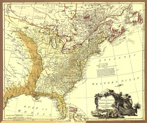 United States British with Spanish Territories Poster Print by Faden Faden # REWA0116