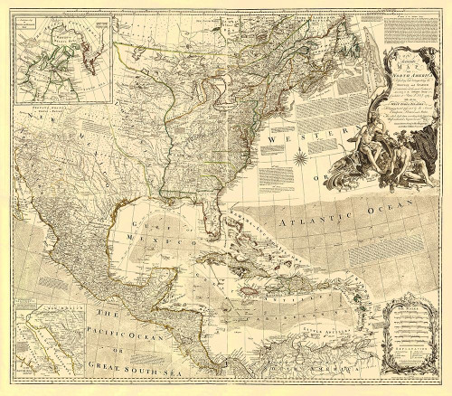 North America with British and Spanish Dominions Poster Print by Unknown Unknown # REWA0062