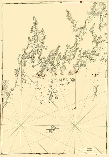 Rockland Harbor to Pemaquid Point - Des Barres Poster Print by Des Barres Des Barres # REWA0066