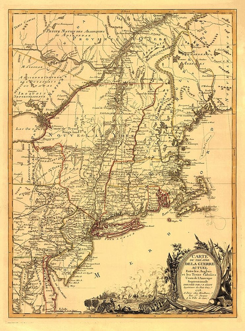 Theatre War English with Thirteen Colonies Poster Print by Eliot Eliot # REWA0075