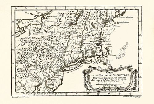 New England New York Pennsylvania - 1757 Poster Print by Unknown Unknown # REWA0049