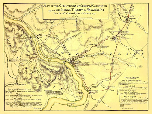 General Washington Operations - Faden 1777 Poster Print by Faden Faden # REWA0090