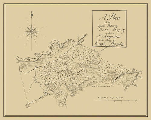 Plan Fort Mossy St Augustine Florida - Roworth Poster Print by Roworth Roworth # REWA0052