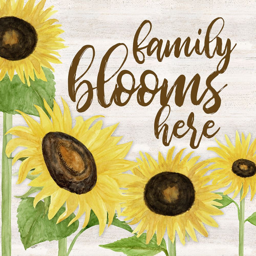 Fall Sunflower sentiment I-Family Poster Print by Tara Reed # RB14693TR
