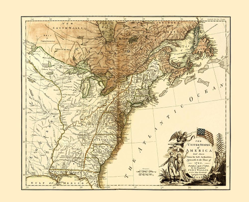 United States of America - Wallis 1783 Poster Print by Wallis Wallis # REWA0111