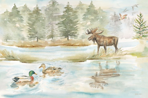 Woodland Reflections landscape II Poster Print by Cynthia Coulter # RB14628CC