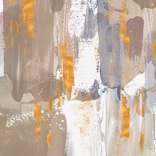 Icescape Abstract Grey Gold III Poster Print by Northern Lights Northern Lights # RB14415NL