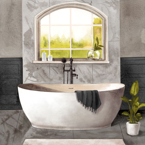 Marble Bath I black and white Poster Print by Bannarot Bannarot # RB14302BN