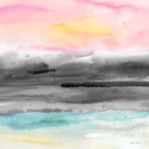 Pink Sunset Abstract square I Poster Print by Cynthia Coulter # RB14290CC