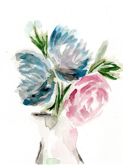 Floral Vase I Poster Print by Marcy Chapman # RB14335MCH