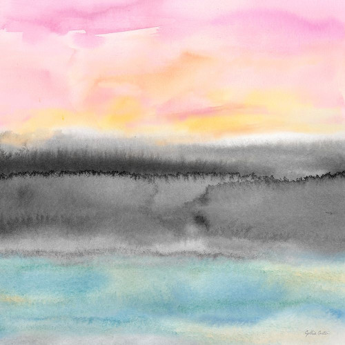 Pink Sunset Abstract square II Poster Print by Cynthia Coulter # RB14291CC