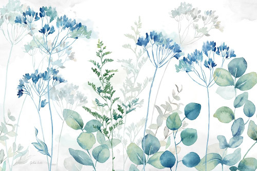 Botanical Landscape blue green Poster Print by Cynthia Coulter # RB14793CC