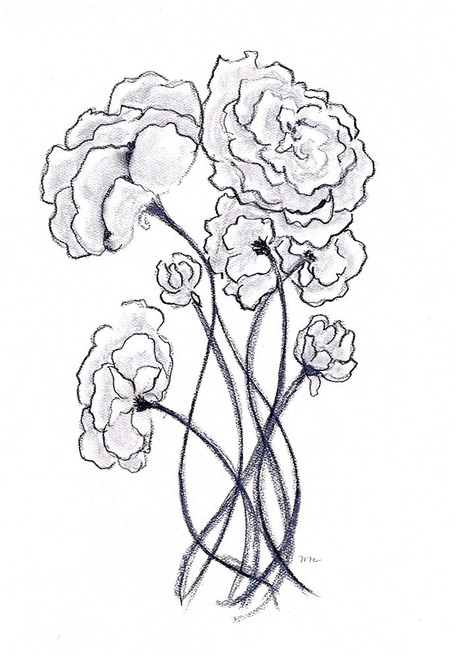 Blossoming Gray II Poster Print by Marcy Chapman # RB14850MCH