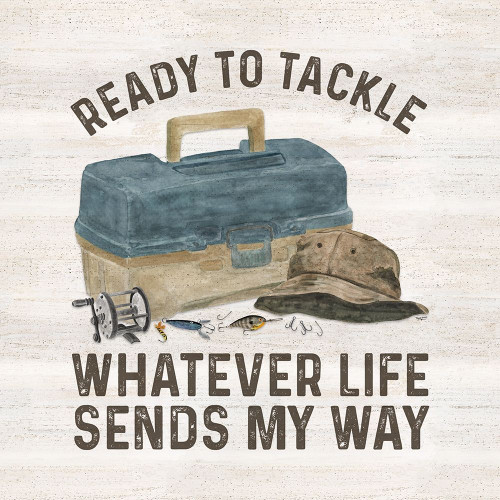 Less Talk More Fishing III-Tackle Poster Print by Tara Reed # RB14719TR