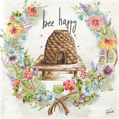 Honey Bee and Herb Blossom Wreath II Poster Print by Tre Sorelle Studios Tre Sorelle Studios # RB14761TS