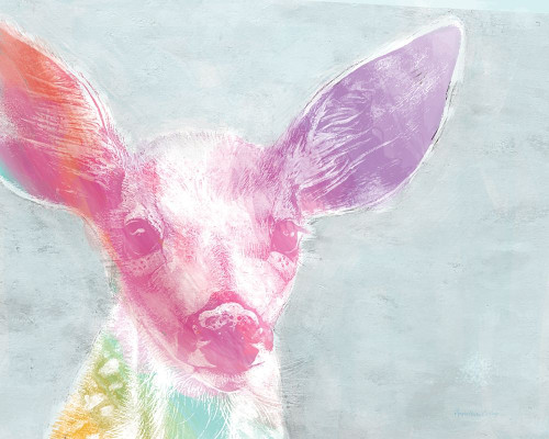 Portrait of a Fawn rainbow Poster Print by Marie Elaine Cusson # RB14805MC Portrait of a Fawn rainbow Poster Print by Marie Elaine Cusson # RB14805MC