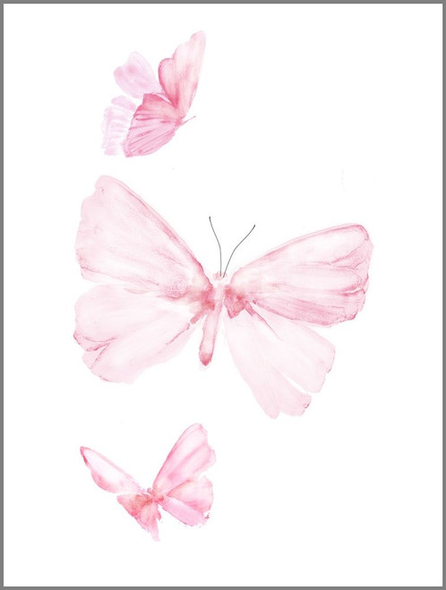 Pink Butterflys I Poster Print by PI Juvenile PI Juvenile # PJ001A