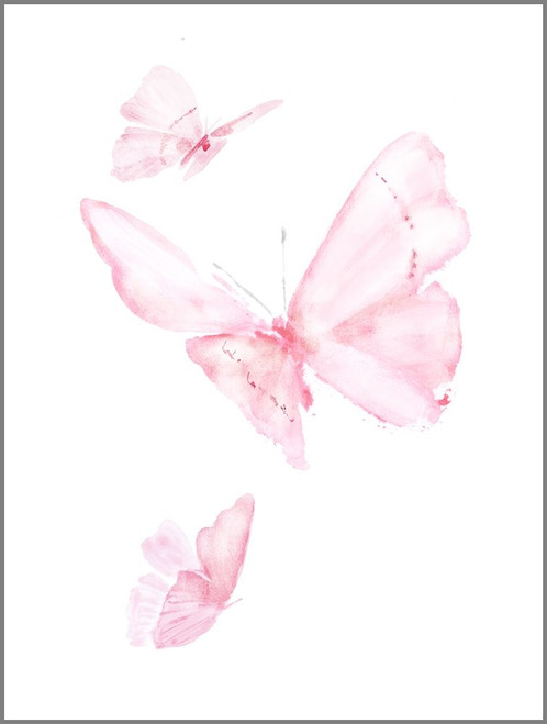 Pink Butterflys III Poster Print by PI Juvenile PI Juvenile # PJ003A